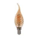 4W Twisted Kertepære E14 med Amber Dæksel og Spids Form - 2200K, 350lm, RA80