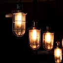 8W LED-pære E27 ST64 med amberbelægning og kultråd i 2200K varm hvidt lys med 720lm og RA80