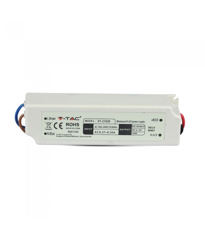 strømforsyning - 12V DC, IP67 vandtæt