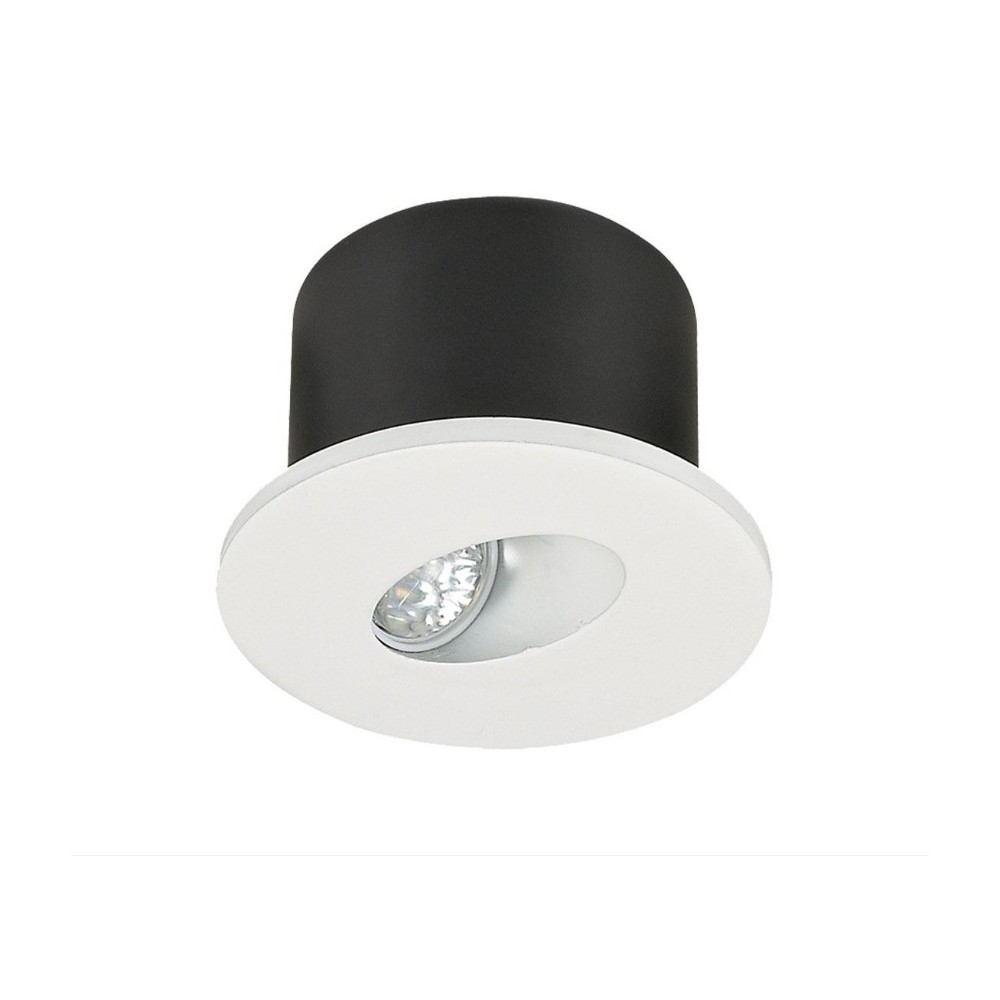 3W Indbygningsbelysning - Ydre: Ø8 cm, hul: 6,2x6,2 cm, 230V, 120lm, RA80.