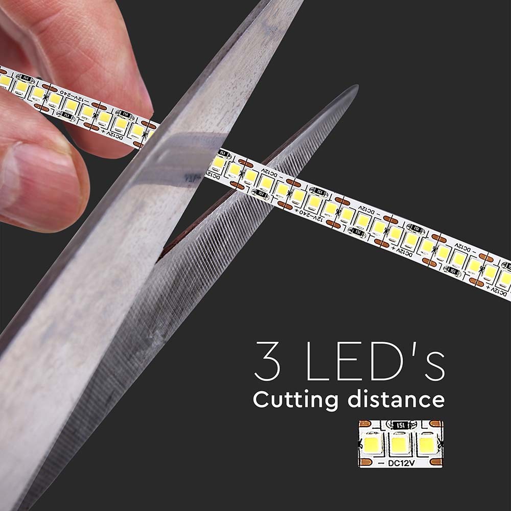 LED Stribelys 20W/m - 6000K, Høj Lumen, IP20, 5m/rulle