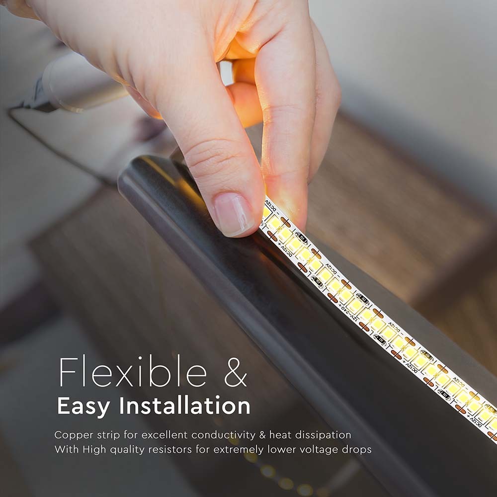 LED Stribelys 20W/m - 6000K, Høj Lumen, IP20, 5m/rulle