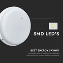 24W Væglampe med 2500lm - 240mm, 3000K, RA80, IP54 - Ideel til udendørs belysning