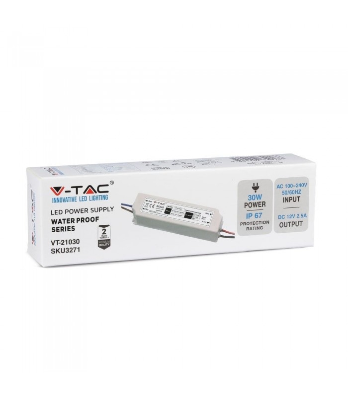 strømforsyning - 12V DC, IP67 vandtæt