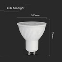 Plastik Spotlight med Linse, Samsung Chip, 6W GU10, 4000K, 445lm, RA80, 5 års garanti