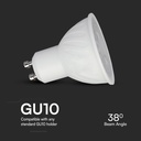 Plastik Spotlight med Linse, Samsung Chip, 6W GU10, 4000K, 445lm, RA80, 5 års garanti
