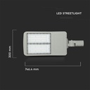 150W Gadearmatur - LED, Dimbar, Samsung Chip, 4000K, 140lm/W