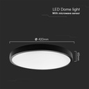 Loftlampe LED med mikrobølgesensor, 36W, 4000K, rund sort ramme, IP44 - Perfekt til belysning af rummet