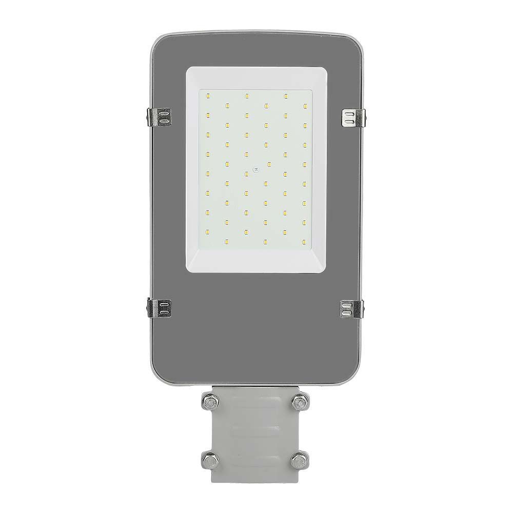 30W LED vejlygte med Samsung chip, 4000K, grå hus, 3000lm, RA80, IP65, 5 års garanti