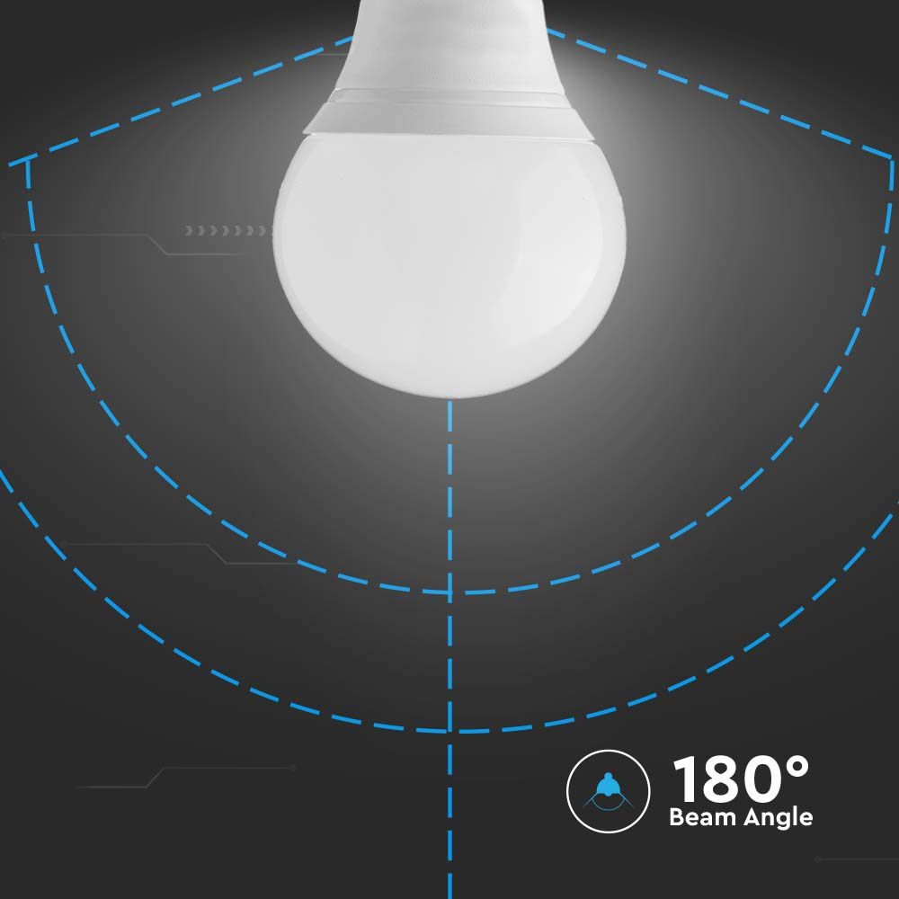 P45 LED 3,7W E14 - plastik, Samsung chip, 6500K - 5 års garanti