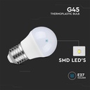G45 LED Pære 3,7W E27 med Samsung Chip og 5 års garanti - 3000K, 320lm, RA80