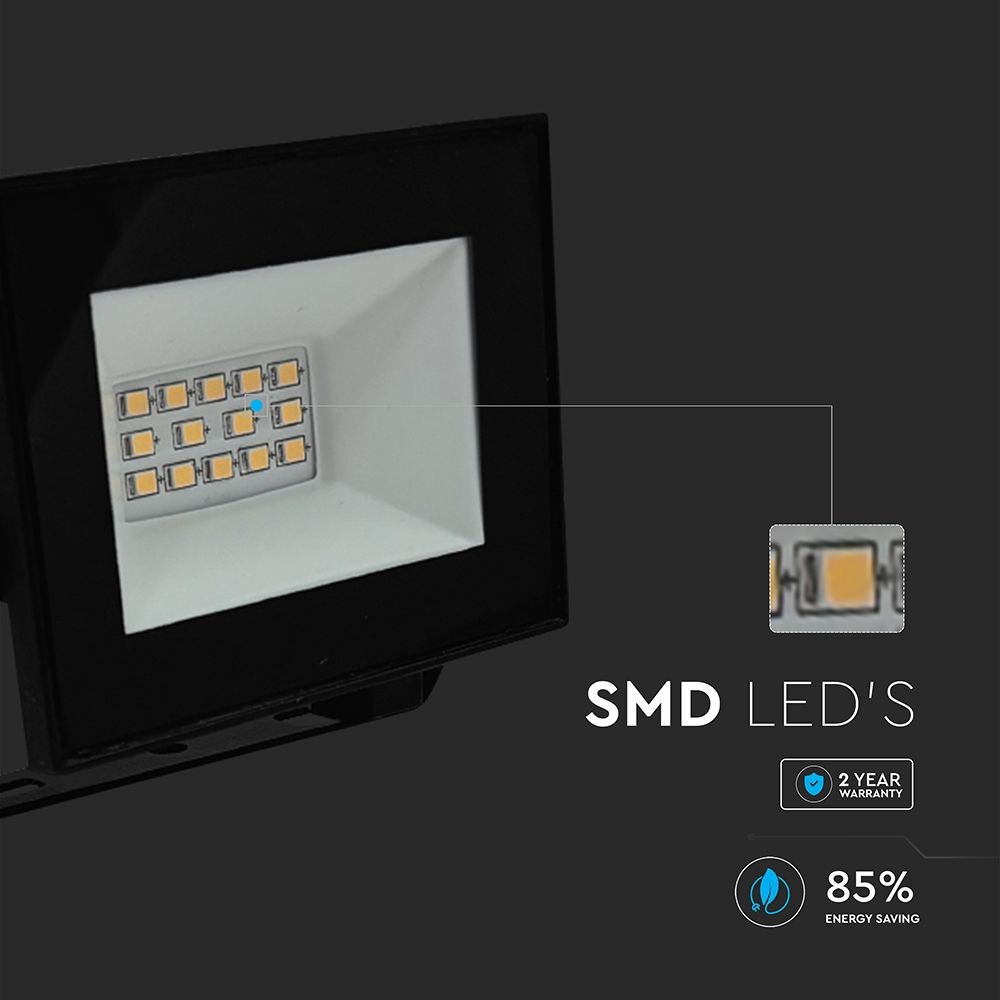 V-Tac 10W LED projektør - Arbejdslampe til udendørs brug, med 850lm lysstyrke og IP65 beskyttelse