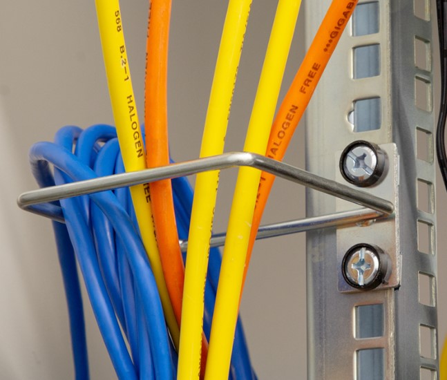 Frontkabelføringsring 19" rack - 140x100mm, stål (2 stk.)