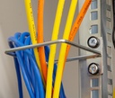 Frontkabelføringsring 19" rack - 140x100mm, stål (2 stk.)
