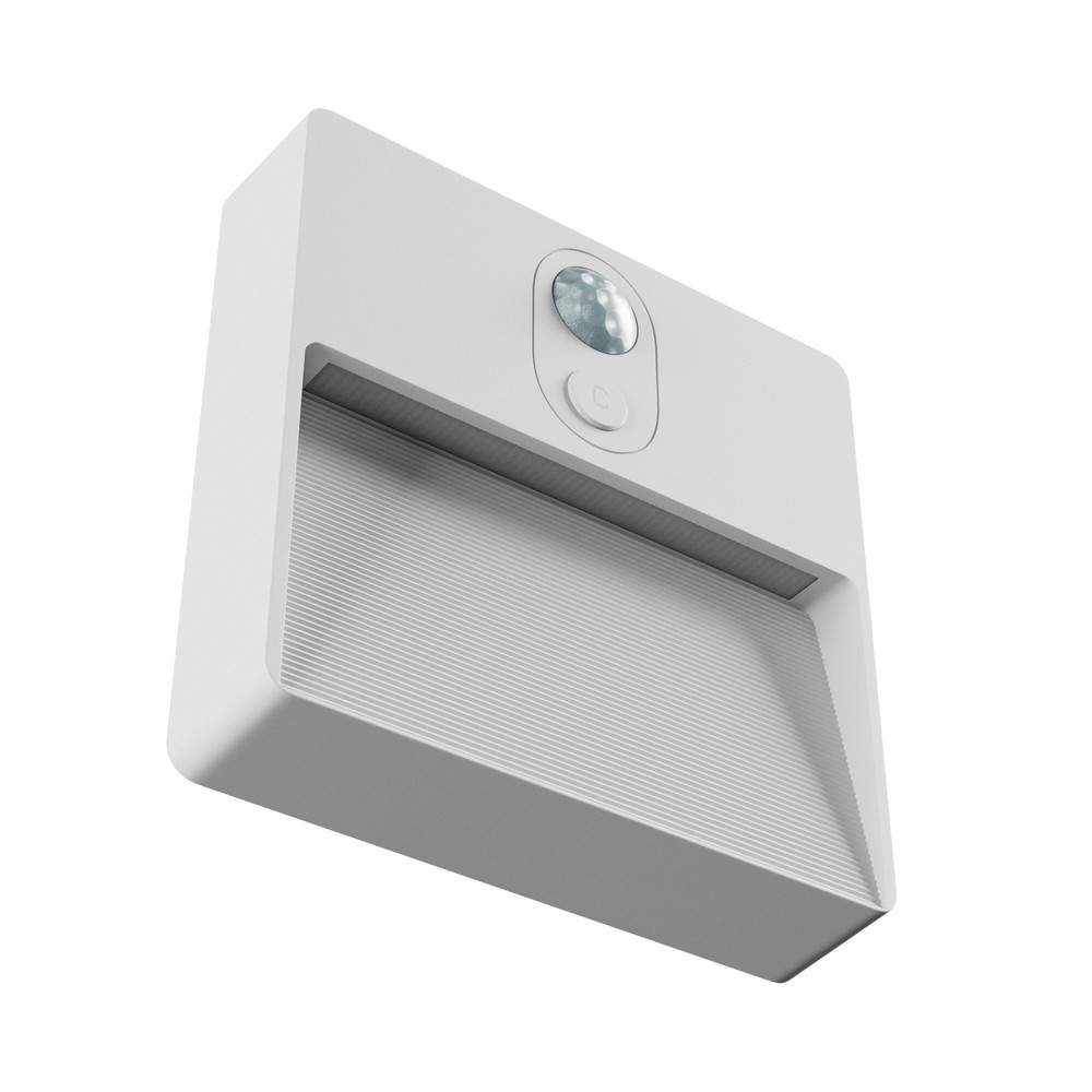 Lumina Pop lampe - 2-pak med RGBW+dim, PIR sensor, 500mAh batteri, USB-C opladning - hvid, 78x80x22