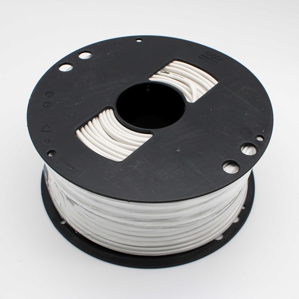 Hvid lampeledning 2x0,75 mm² - 100 meter