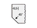 Vinkelfræser 6,5mm, 45°
