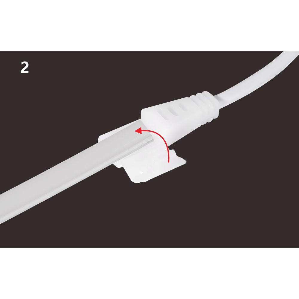 Vandtæt slim COB strip med 296 LED, 10W/m, IP67, 230V, tape bagpå - 5 meter