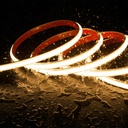 Vandtæt slim COB strip med 296 LED, 10W/m, IP67, 230V, tape bagpå - 5 meter