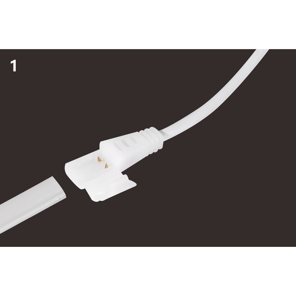 Vandtæt slim COB strip med 296 LED, 10W/m, IP67, 230V, tape bagpå - 5 meter