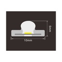 Vandtæt slim COB strip med 296 LED, 10W/m, IP67, 230V, tape bagpå - 5 meter