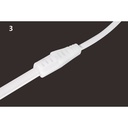 Vandtæt slim COB strip med 296 LED, 10W/m, IP67, 230V, tape bagpå - 5 meter