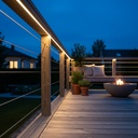 Vandtæt slim COB strip med 296 LED, 10W/m, IP67, 230V, tape bagpå - 5 meter