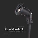 V-Tac mini spyd - GU10, IP65, Sort, uden lyskilde, RA80, Vandtæt, Udendørs belysning