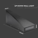 V-Tac 6W LED Udendørs Væglampe - IP65, 230V, inkl. Lyskilde (Erstatter 50W, 660lm, RA 80)