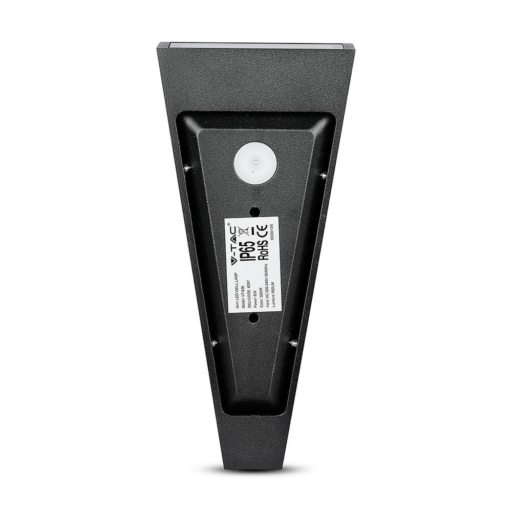 V-Tac 6W LED Udendørs Væglampe - IP65, 230V, inkl. Lyskilde (Erstatter 50W, 660lm, RA 80)