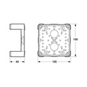 Flerepolet kombikasse bund 100 x 100 mm