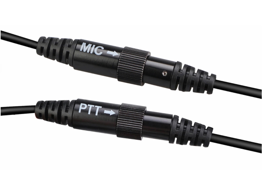 Motorcykel PMR headset m. PPT og 2 pin Kenwood stik