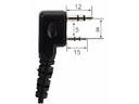Motorcykel PMR headset m. PPT og 2 pin Kenwood stik