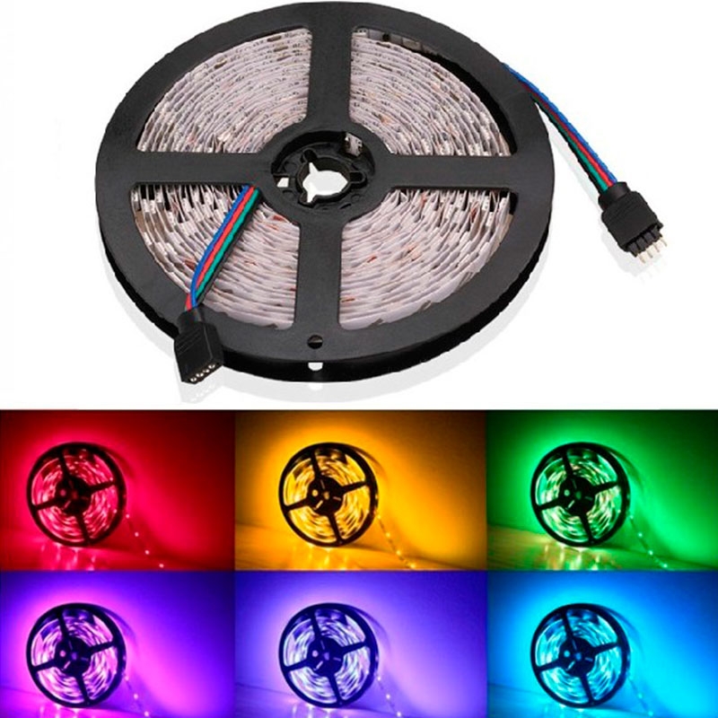 10,8W/m RGB stænktæt LED strip - 5m