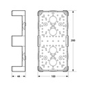 Flerepolet kombikasse bund 100 x 200 mm