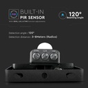 V-Tac 30W LED sensor projektør med hurtig connector, 120lm/w, sort - Effektiv belysning med bevægelsessensor