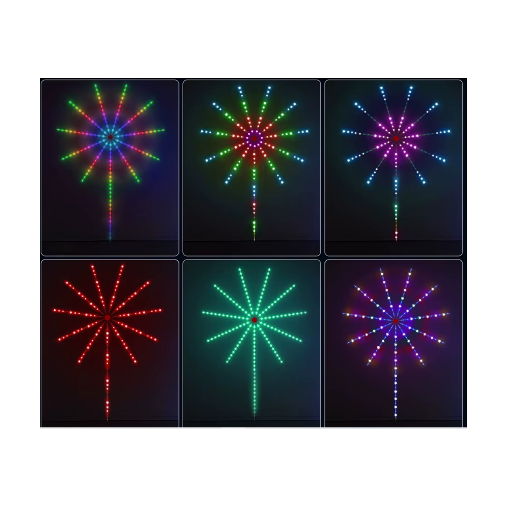 Fyrværkeri LED strip med Bluetooth app og 5V USB-strømforsyning