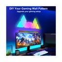 RGBIC Trekant Væglys 6 stk. sæt med 6W effekt og 5V input. Moderne belysning til enhver indretning.