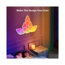 RGBIC Trekant Væglys 6 stk. sæt med 6W effekt og 5V input. Moderne belysning til enhver indretning.