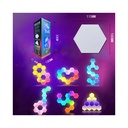 RGBIC Hexagon Væglys - Sæt med 6 stk. - 6W - Input: 5V - Moderne belysning til dit hjem