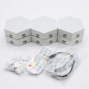 RGBIC Hexagon Væglys - Sæt med 6 stk. - 6W - Input: 5V - Moderne belysning til dit hjem