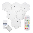 RGBIC Hexagon Væglys - Sæt med 6 stk. - 6W - Input: 5V - Moderne belysning til dit hjem