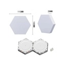 RGBIC Hexagon Væglys - Sæt med 6 stk. - 6W - Input: 5V - Moderne belysning til dit hjem