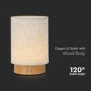Opladbar LED bordlampe med touch-dæmpning, 3000K lysstyrke og beige hus