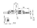 Kontaktbeskyttet testledning, 2x4mm, Stabelbar, Sort (1m)