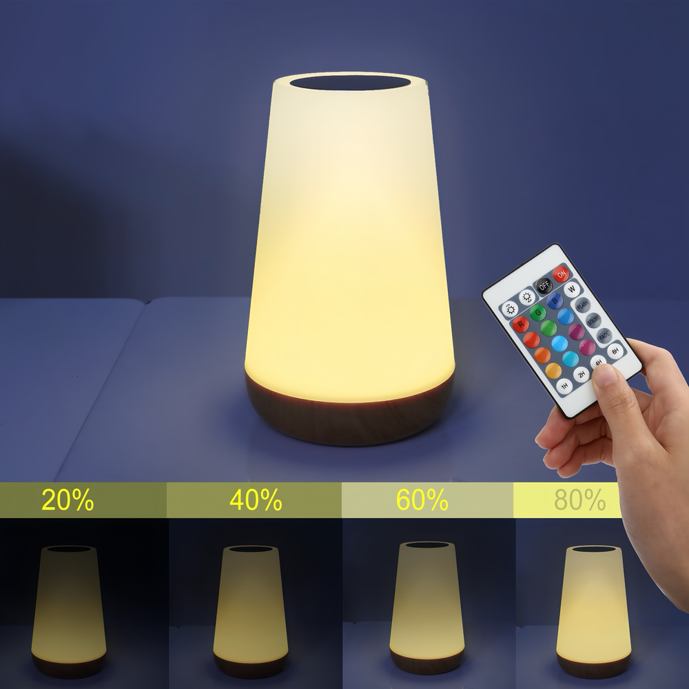 Opladelig RGBW LED bord/natlampe - Hvid, touch dæmpbar, IP20, 1.5W, RA80 - Indendørs brug