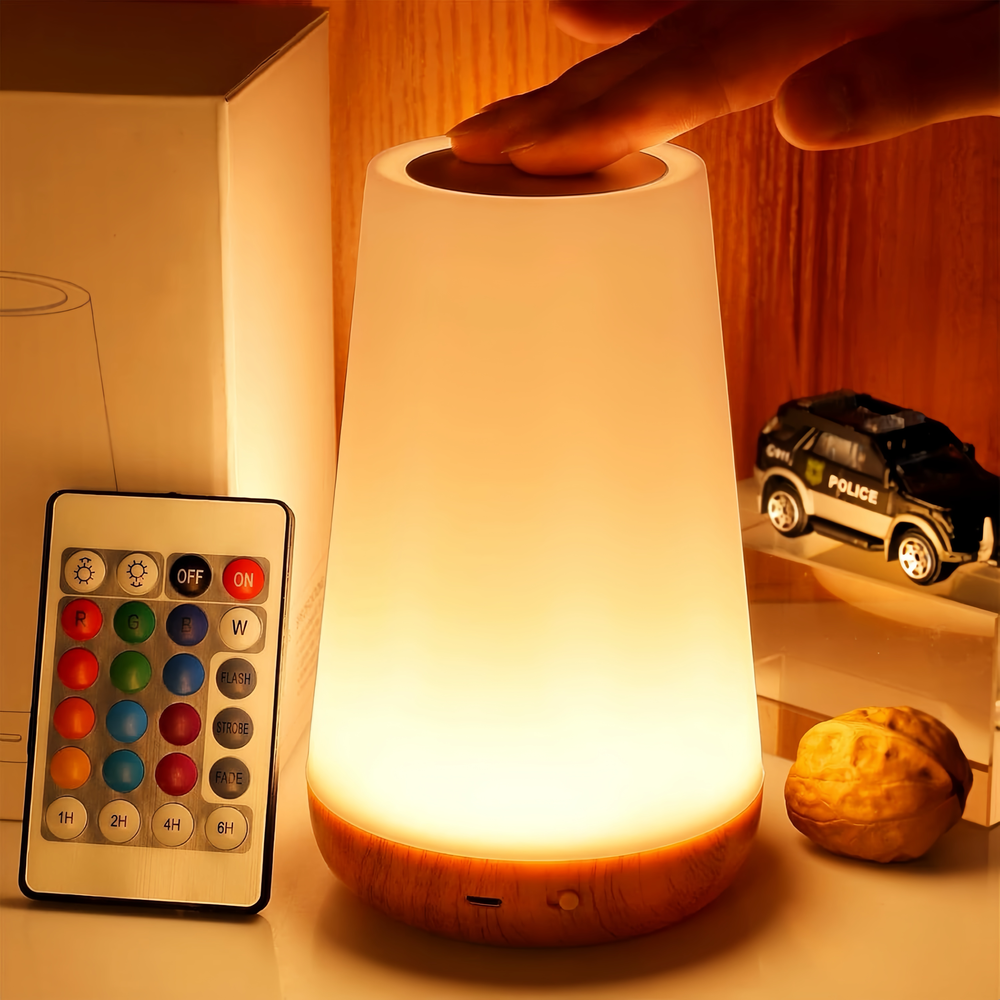 Opladelig RGBW LED bord/natlampe - Hvid, touch dæmpbar, IP20, 1.5W, RA80 - Indendørs brug