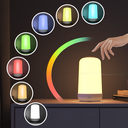 RGB+CCT LED Bord/Natlampe - Bluetooth, Hvid, Touch Dæmpbar, IP20 Indendørs, 5W, RA80, 5V DC USB Input