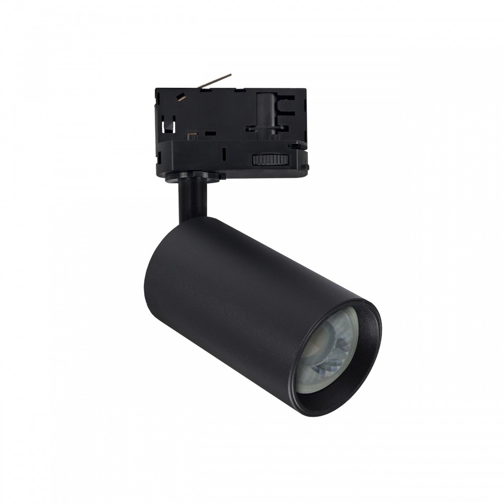 Sort GU10 skinnespot med 6W Dimtowarm pære til 3-faset skinne, inklusiv justerbar farvetemperatur.