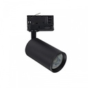 Sort GU10 skinnespot med 6W Dimtowarm pære til 3-faset skinne, inklusiv justerbar farvetemperatur.